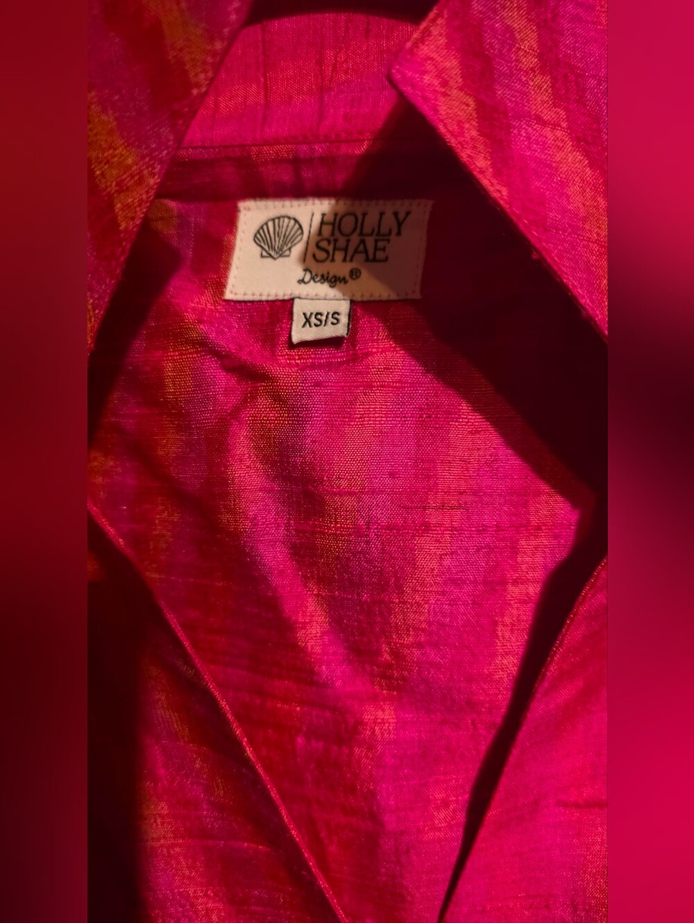 Holly Shae NWOT 100% Silk Bright Hot Pink Midi Dress MRSP $400 21ptp - Picture 2 of 3